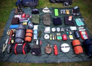 various camping items