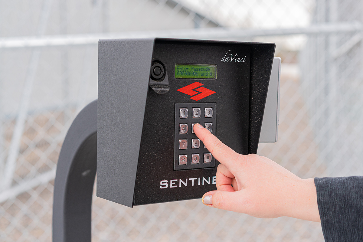 Accessing gate with the access keypad