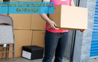 All Secure Storage customer packing her self-storage unit the right way.