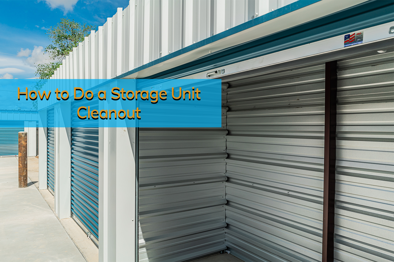 All secure Storage unit open and complete of a storage unit cleanout.