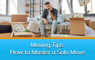 A man utilizing moving tips to prepare for his solo move.